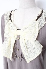画像3: axes femme / BIGレースリボンプルオーバー M グレー Y-26-01-09-040-AX-TO-SZ-ZS (3)