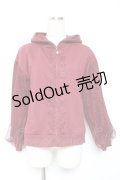 axes femme / レース切替パーカー M ワイン Y-26-01-09-044-AX-TO-SZ-ZI
