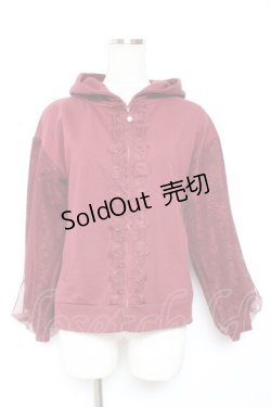 画像1: axes femme / レース切替パーカー M ワイン Y-26-01-09-044-AX-TO-SZ-ZI