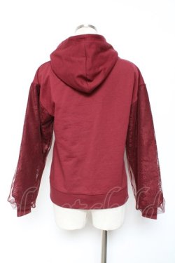 画像2: axes femme / レース切替パーカー M ワイン Y-26-01-09-044-AX-TO-SZ-ZY