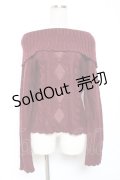 axes femme / ダイヤレースオフタートルプルオーバー Ｍ ワイン Y-26-01-09-045-AX-TO-SZ-ZY
