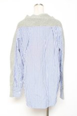 画像2: axes femme / シャツ配色カーディガン Ｍ グレー Y-26-01-09-049-AX-TO-SZ-ZT385 (2)
