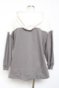 画像2: axes femme / バイカラーパーカープルオーバー M グレー Y-26-01-09-052-AX-TO-SZ-ZY