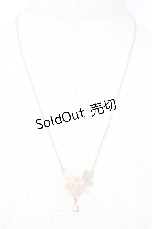 画像2: axes femme / ローズ×バタフライネックレス  ゴールド Y-26-01-09-006-AX-AC-SZ-ZT639-F002 (2)