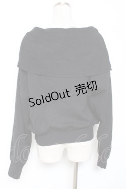 画像2: axes femme / ドレープリボンニット M 黒 Y-26-01-09-056-AX-TO-SZ-ZY