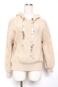 axes femme / ケーブル編みニットパーカー M 生成り Y-26-01-09-057-AX-TO-SZ-ZI