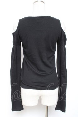 画像3: BPN / フリル肩開きカットソー M 黒 Y-26-01-09-061-GO-TO-SZ-ZY