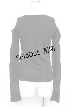 画像3: BPN / フリル肩開きカットソー M 黒 Y-26-01-09-061-GO-TO-SZ-ZY