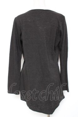 画像3: ALGONQUINS / ドレープレイヤードトップス F 黒×赤 Y-26-01-09-062-AL-TO-SZ-ZY