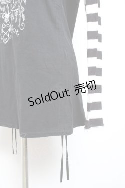 画像3: PEACE NOW / ボーダー切替プリントカットソー F 黒 Y-26-01-09-063-PU-TO-SZ-ZY