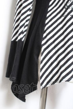 画像4: ALGONQUINS / ぬいぐるみptボーダーカットソー F 白×黒 Y-26-01-09-065-AL-TO-SZ-ZY