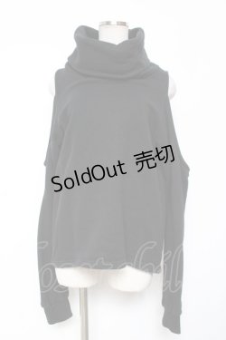 画像1: Na+H / ハイネックオープンショルダートップス  ブラック Y-26-01-09-067-PU-TO-SZ-ZY