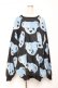 画像1: TRAVAS TOKYO / BEAR FACES総柄ジャガードプルオーバーニット F ブルー Y-26-01-09-068-PU-TO-SZ-ZY (1)
