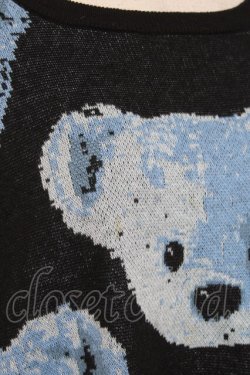 画像3: TRAVAS TOKYO / BEAR FACES総柄ジャガードプルオーバーニット F ブルー Y-26-01-09-068-PU-TO-SZ-ZY