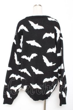 画像2: LISTEN FLAVOR / 闇夜のコウモリニット F ブラック Y-26-01-09-069-PU-TO-SZ-ZY