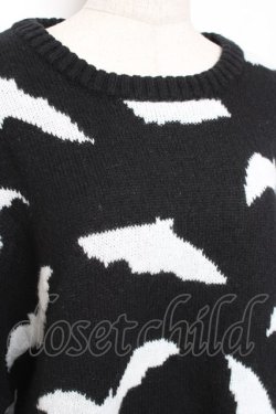 画像3: LISTEN FLAVOR / 闇夜のコウモリニット F ブラック Y-26-01-09-069-PU-TO-SZ-ZY