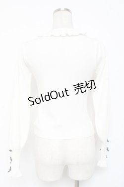 画像2: evelyn / 袖リボンリブニット  白 Y-26-01-09-071-LO-TO-SZ-ZY