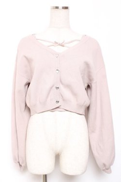 画像1: evelyn / クロスリボンカーデセット F モーブピンク Y-26-01-09-072-LO-TO-SZ-ZY