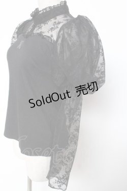 画像4: evelyn / ロゴ刺繍リブトップス  黒 Y-26-01-09-073-LO-TO-SZ-ZY