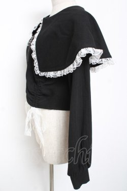 画像2: Ank Rouge / キラキラロゴドロストミニパーカー M 黒 Y-26-01-09-074-CA-TO-SZ-ZY