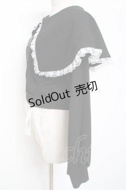 画像2: Ank Rouge / キラキラロゴドロストミニパーカー M 黒 Y-26-01-09-074-CA-TO-SZ-ZS