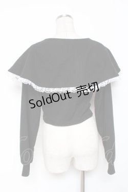 画像3: Ank Rouge / キラキラロゴドロストミニパーカー M 黒 Y-26-01-09-074-CA-TO-SZ-ZS