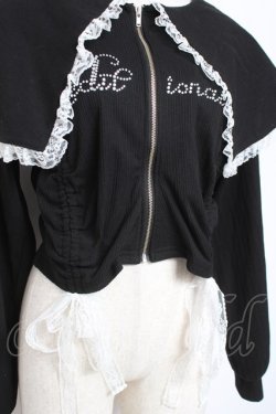 画像4: Ank Rouge / キラキラロゴドロストミニパーカー M 黒 Y-26-01-09-074-CA-TO-SZ-ZY