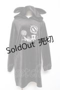 NieR Clothing / うさ耳フード付ロングパーカーワンピース  黒 Y-26-01-09-075-PU-OP-SZ-ZY