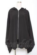Deorart / ジョーゼット・ジップアップ パーカートッパー M 黒 Y-26-01-09-076-PU-TO-SZ-ZY
