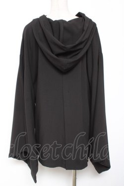 画像2: Deorart / ジョーゼット・ジップアップ パーカートッパー M 黒 Y-26-01-09-076-PU-TO-SZ-ZY