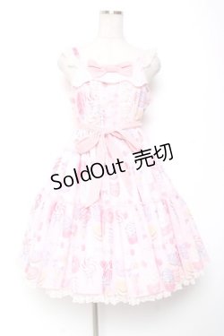 画像1: Angelic Pretty / Sugar Candy Shopジャンパースカート  ピンク Y-26-01-09-077-AP-OP-SZ-ZY