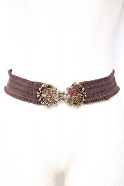 画像1: axes femme / ローズゴムベルト  茶 Y-26-01-09-010-AX-ZA-SZ-ZY