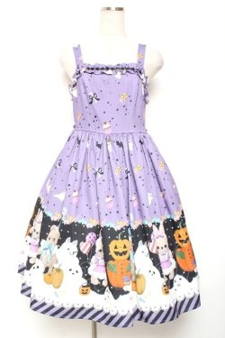 画像1: axes femme kawaii / ハロウィンナイトジャンパースカート M ラベンダー Y-26-01-09-080-AX-OP-SZ-ZY