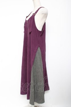 画像2: axes femme / 肩ベルトジャンスカ  紫 Y-26-01-09-083-AX-OP-SZ-ZY