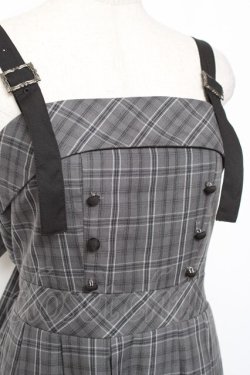 画像4: axes femme / バックリボンチェック柄ジャンスカ F グレー Y-26-01-09-084-AX-OP-SZ-ZY