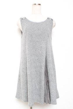 画像1: axes femme / バックリボンチュニック M グレー Y-26-01-09-089-AX-OP-SZ-ZY