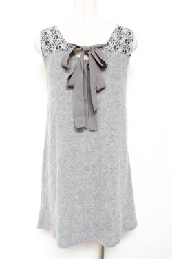 画像2: axes femme / バックリボンチュニック M グレー Y-26-01-09-089-AX-OP-SZ-ZY