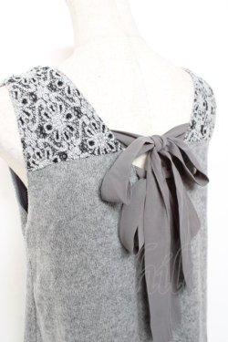 画像4: axes femme / バックリボンチュニック M グレー Y-26-01-09-089-AX-OP-SZ-ZY