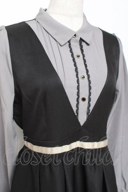 画像3: axes femme POETIQUE / トランプ刺繍レイヤードワンピース M 黒 Y-26-01-09-098-AX-OP-SZ-ZY