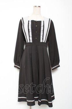 画像1: axes femme POETIQUE / クラシックセーラーワンピース M 黒 Y-26-01-09-099-AX-OP-SZ-ZY