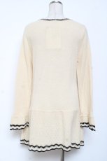 画像2: axes femme / シフォンリボンロングカーディガン M 生成り Y-26-01-09-101-AX-TO-SZ-ZT529 (2)