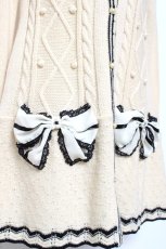 画像3: axes femme / シフォンリボンロングカーディガン M 生成り Y-26-01-09-101-AX-TO-SZ-ZT529 (3)