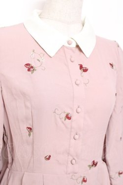 画像3: axes femme / 苺総刺繍ワンピース F ピンク Y-26-01-09-103-AX-OP-SZ-ZY