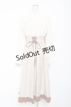 画像2: axes femme / ハイウエストドッキングワンピース F ベージュ Y-26-01-09-104-AX-OP-SZ-ZY