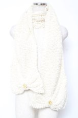 画像1: axes femme / ファーBIGリボンマフラー  オフ白 Y-26-01-09-013-AX-AC-SZ-ZT578 (1)