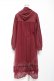 画像2: axes femme POETIQUE / チュールパーカーワンピース M ワイン Y-26-01-09-105-AX-OP-SZ-ZY (2)