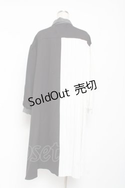 画像2: axes femme / ストライプ配色切替シャツワンピース F 黒 Y-26-01-09-107-AX-OP-SZ-ZY