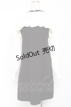 画像2: axes femme / リボン付きフリルニットワンピース F 黒 Y-26-01-09-108-AX-OP-SZ-ZY