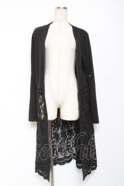 画像1: axes femme / レース切替UVカットカーデ M 黒 Y-26-01-09-109-AX-TO-SZ-ZY