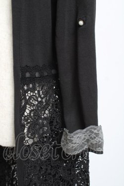 画像3: axes femme / レース切替UVカットカーデ M 黒 Y-26-01-09-109-AX-TO-SZ-ZY